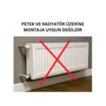 Mat Siyah Sabit Raflı Duvara Monte Kırma Katlanır Masa